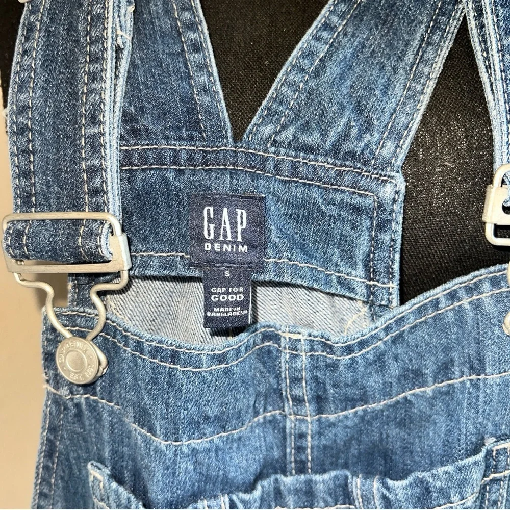 GAP Women's Slouchy Bib Overalls Indigo Blue Jean Denim Pants Size Small NWT - Picture 12 of 15